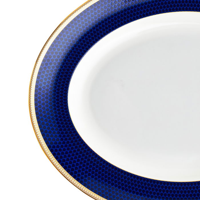 Wedgwood Bandeja Oval Hibiscus Blue 35 cm Wedgwood Bandeja Oval Hibiscus Blue 35 cm